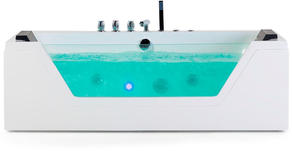 Vasca idromassaggio bianca con LED 162 cm SAMANA Vaschetta da bagno Beliani 759208300000 N. figura 1