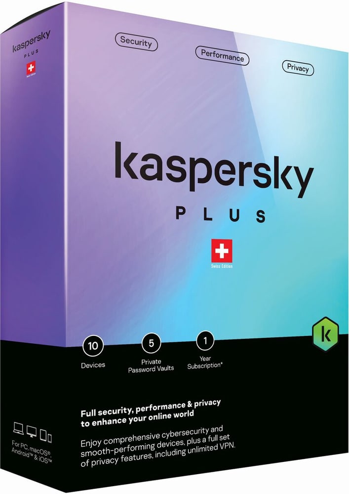 Plus (10 Device) (D/F/I) [PC/Mac/Android/iOS] Antivirus (Box) Kaspersky 785302424313 Bild Nr. 1