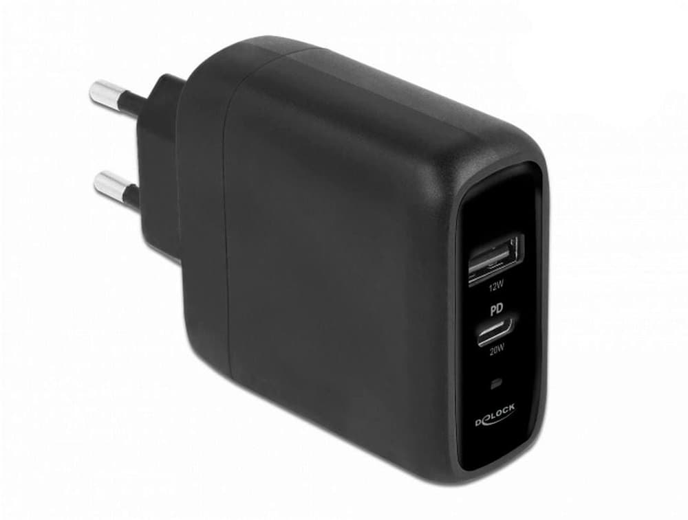 Chargeur mural USB Type-A et Type-C 20W + 12W Chargeur universel DeLock 785300187519 Photo no. 1