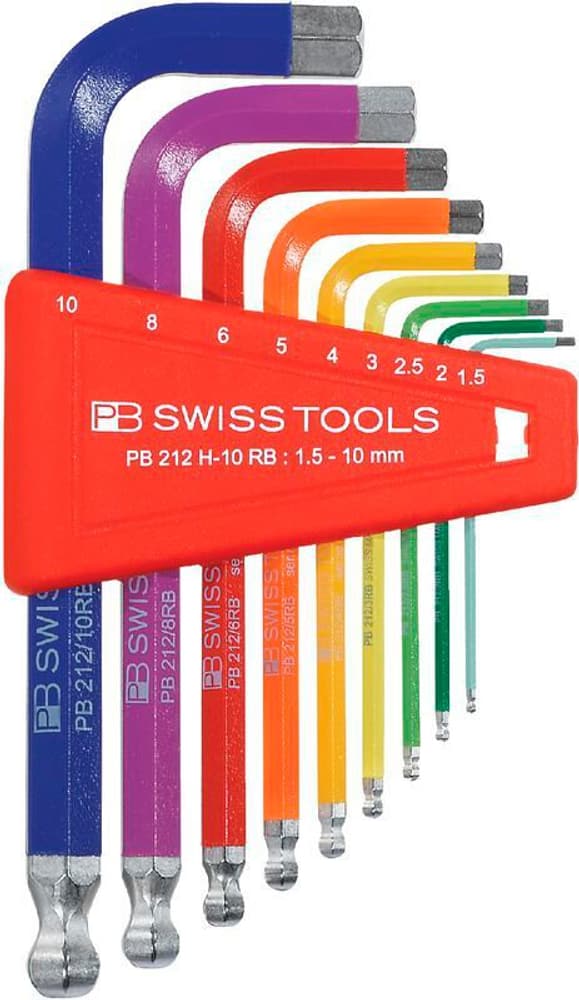 Farbiger Sechskant-Winkelstiftschlüsselsatz Schraube PB Swiss Tools 669700124513 Bild Nr. 1