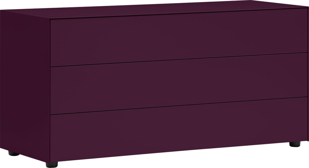 LUX Kommode 400840300035 Grösse B: 120.0 cm x T: 46.0 cm x H: 56.0 cm Farbe Aubergine Bild Nr. 1