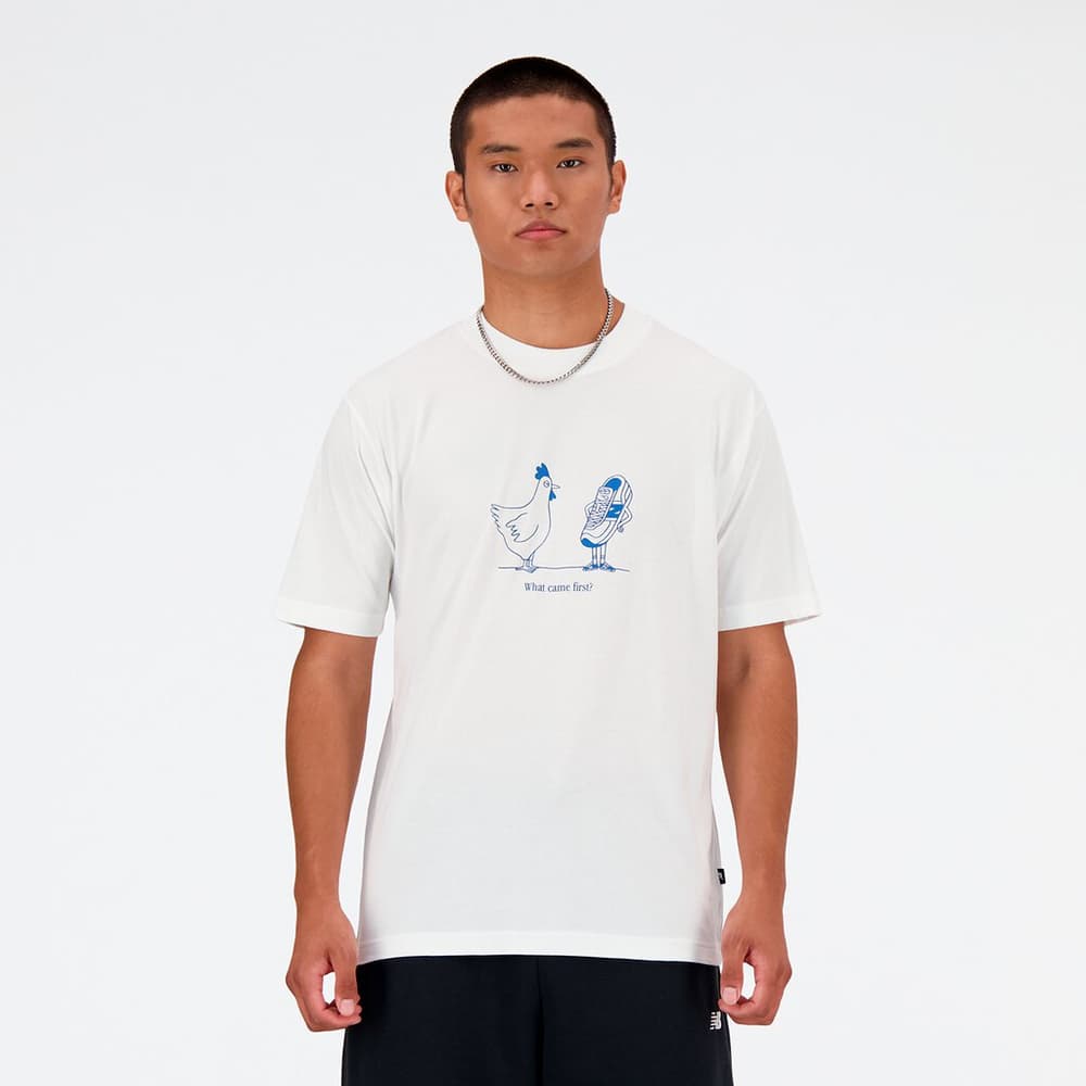 Chicken Or Shoe Relaxed Tee T-shirt New Balance 474158100610 Taglie XL Colore bianco N. figura 1