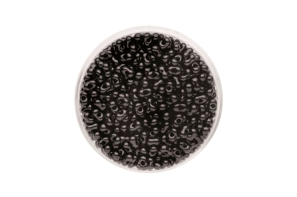 Rocailles Farfalle 2/4mm 17g noir opaque Perles artisanales 608130700000 Photo no. 1