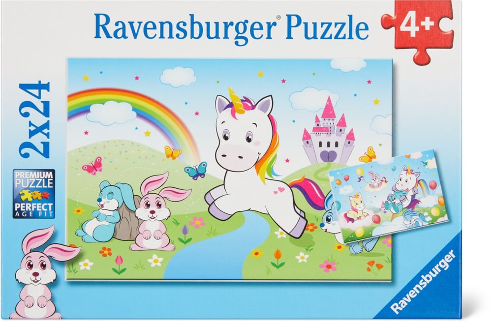 Unicorno favola 2x24p Puzzle Ravensburger 748981300000 N. figura 1