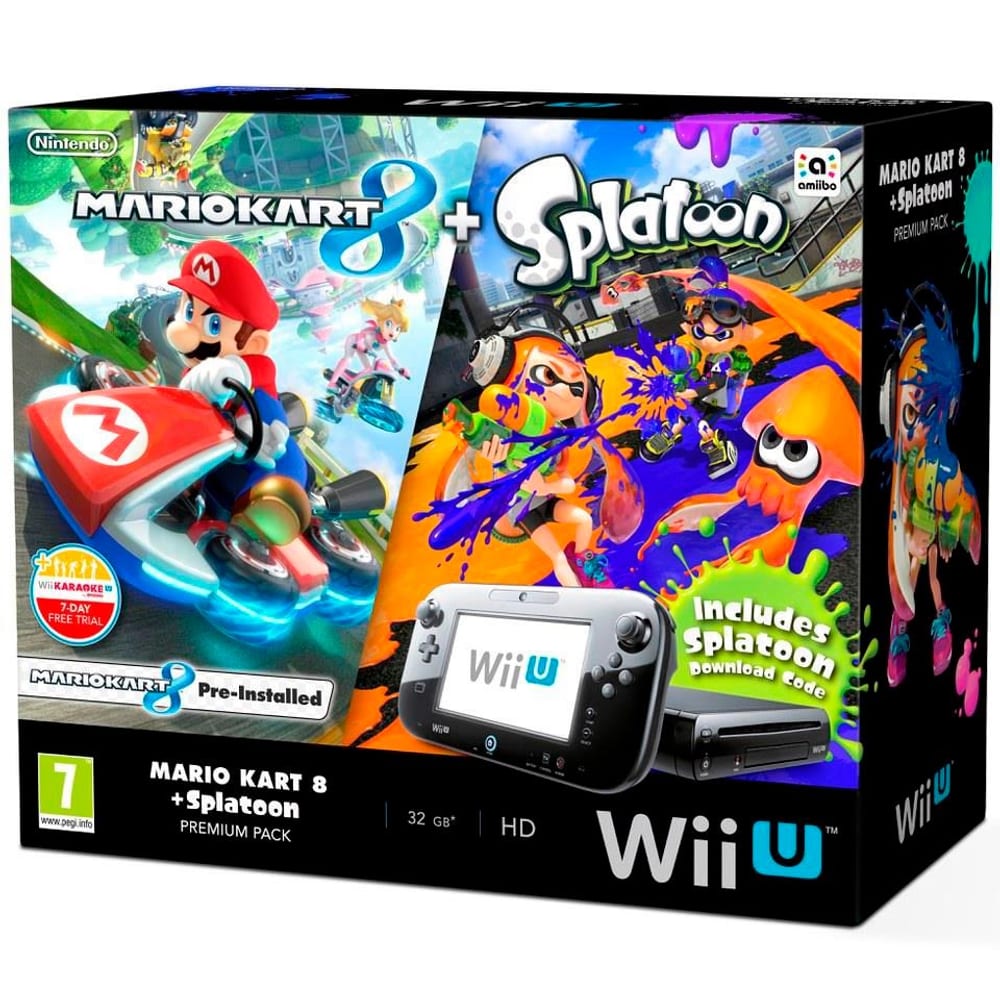 Wii U Konsole 32GB inkl. Mario Kart 8 & Splatoon Nintendo 78543090000015 Bild Nr. 1