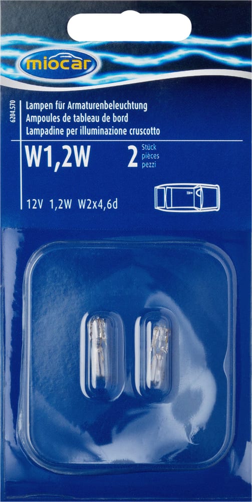 Miocar Éclairage du tableau de bord W1.2W Ampoule Éclairage du tableau de bord W1.2W Ampoule Miocar 620457000000 Photo no. 1