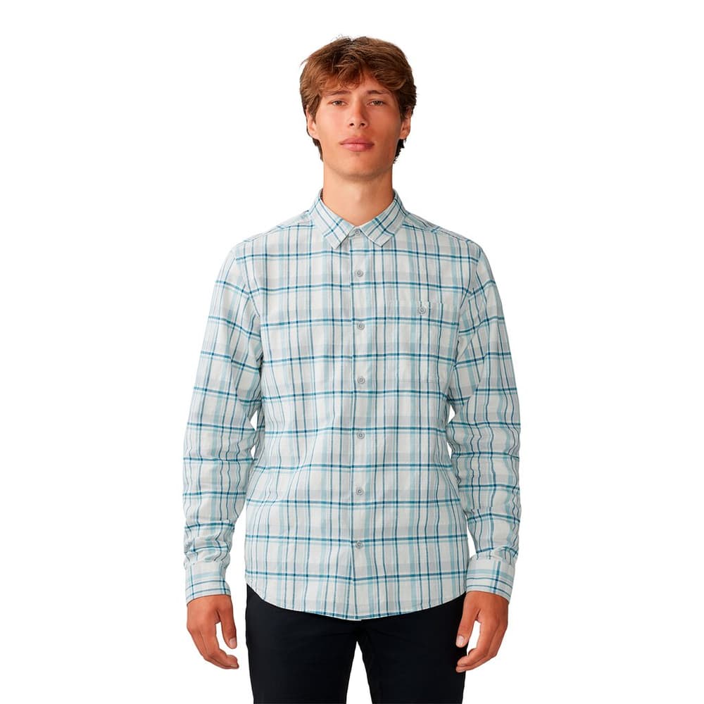 M Big Cottonwood LS Shirt Camicia MOUNTAIN HARDWEAR 474114800541 Taglie L Colore blu chiaro N. figura 1