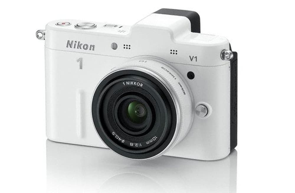 Nikon-1 J1 Kit mit 10mm/2.8 weiss System 95110002962113 Bild Nr. 1