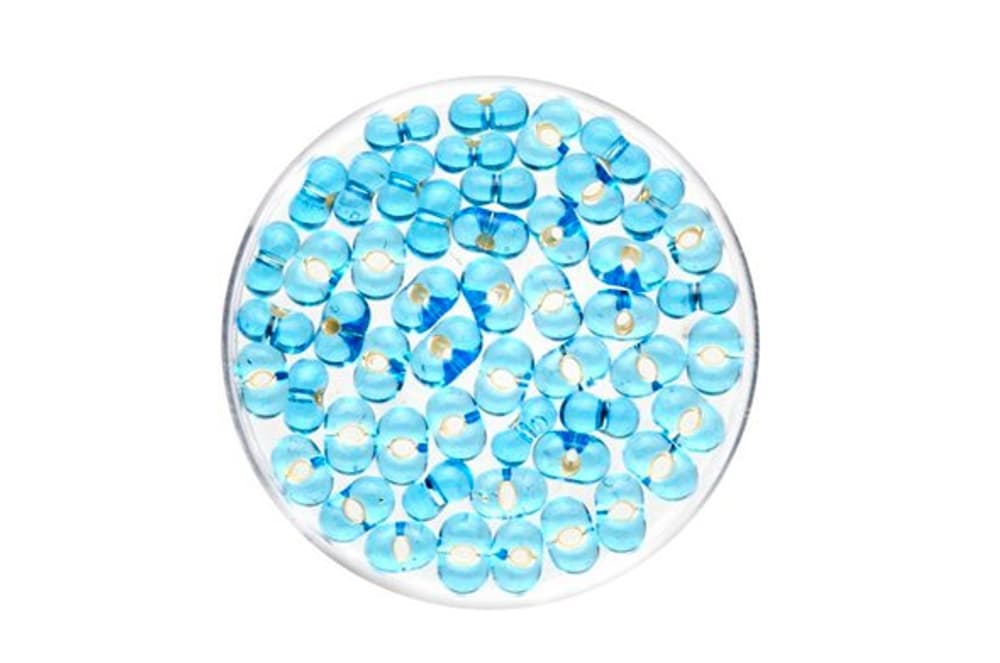 Rocailles Farfalle 6.5mm 17g bleu clair garn.argent Perles artisanales 608131700000 Photo no. 1