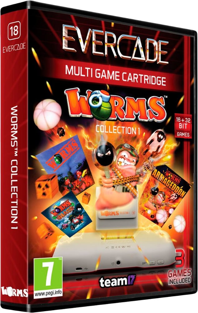 Evercade 18 - Worms Collection 1 Game (Box) 785300160423 N. figura 1