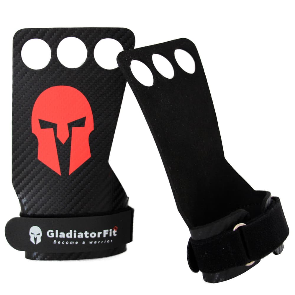 Handgrips gants crosstraining trois doigts en carbone | XS Gants de fitness GladiatorFit 469592600000 Photo no. 1