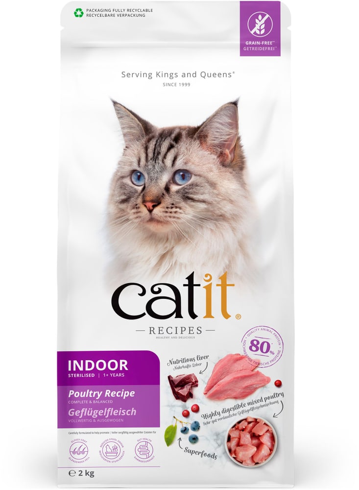 Recipes Adult Indoor 2 kg Aliments secs Catit 658764300000 Photo no. 1