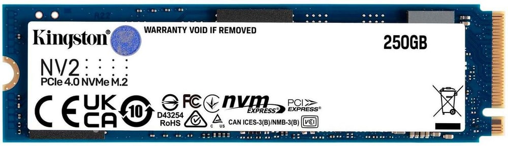 NV2 M.2 2280 NVMe 250 GB Unità SSD interna Kingston 785302409654 N. figura 1