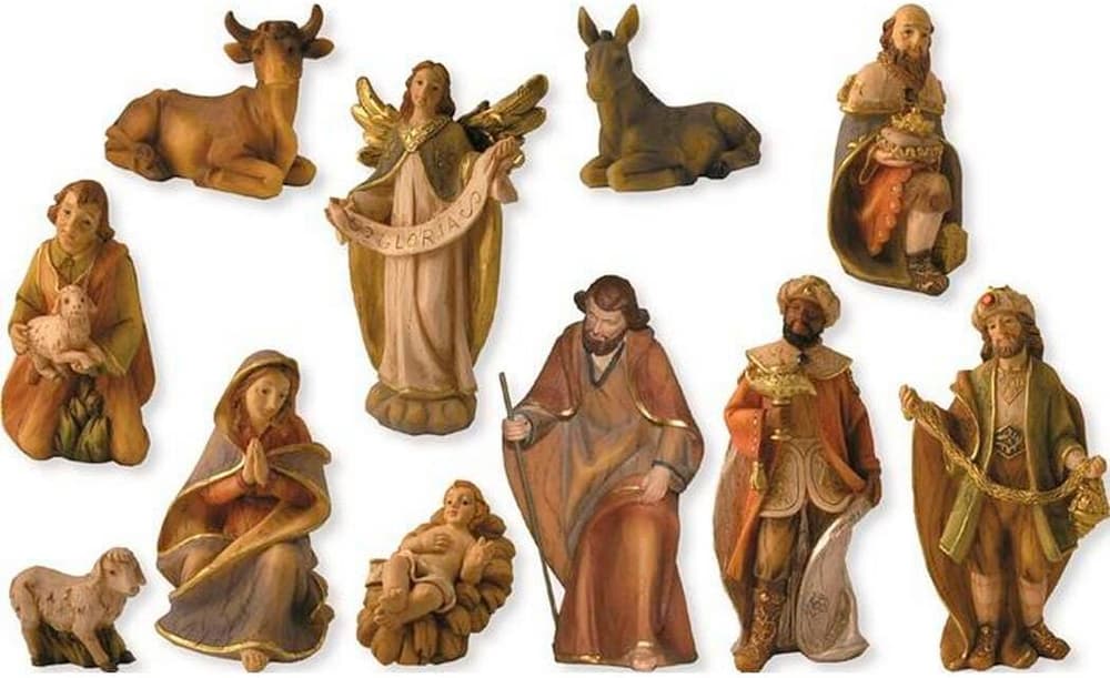 Krippenfiguren 15 Figuren, H: 11 cm, Polyresin Weihnachtsszenen Botanic-Haus 785302444189 Bild Nr. 1