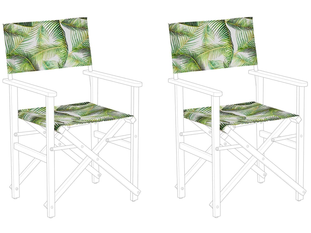 Set de 2 toiles de rechange pour chaises motif feuilles tropicales CINE Toile amovible Beliani 753832200000 Photo no. 1