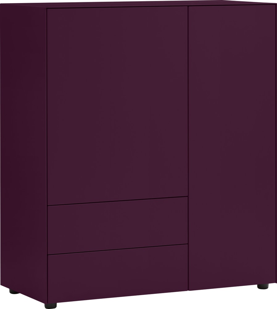 LUX Highboard 400840700035 Dimensions L: 100.0 cm x P: 46.0 cm x H: 111.5 cm Couleur Aubergine Photo no. 1