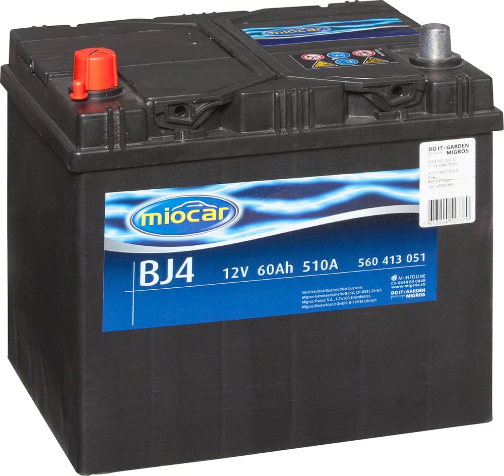 BJ4 60Ah Batteria per auto Miocar 620429100000 N. figura 1