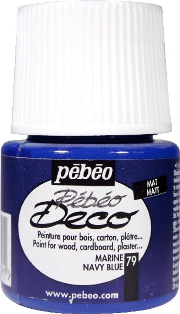 Pébéo Deco navy blue 79 Colori acrilici Pebeo 663513007900 Colore navy blue N. figura 1