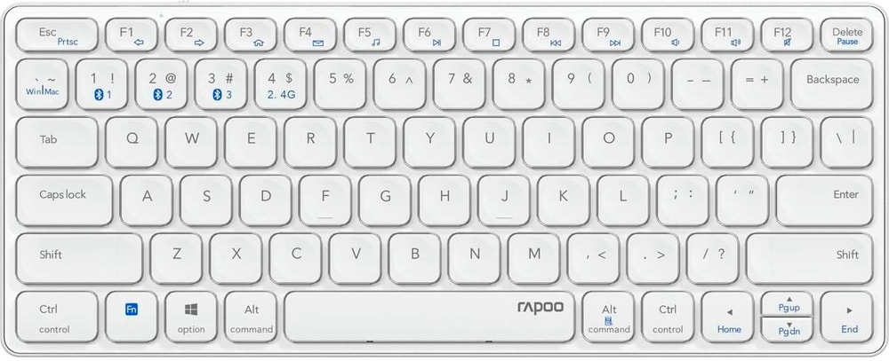 E9600M ultraslim Weiss Universal Tastatur Rapoo 785300197193 Bild Nr. 1