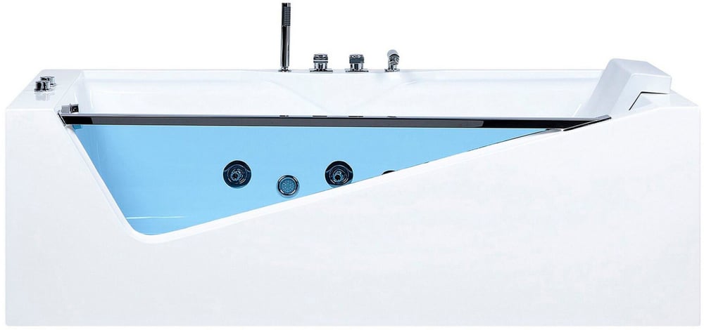 Whirlpool Badewanne weiss rechteckig mit LED 180 x 90 cm MARQUIS Rechteckige Badewanne Beliani 655504100000 Bild Nr. 1