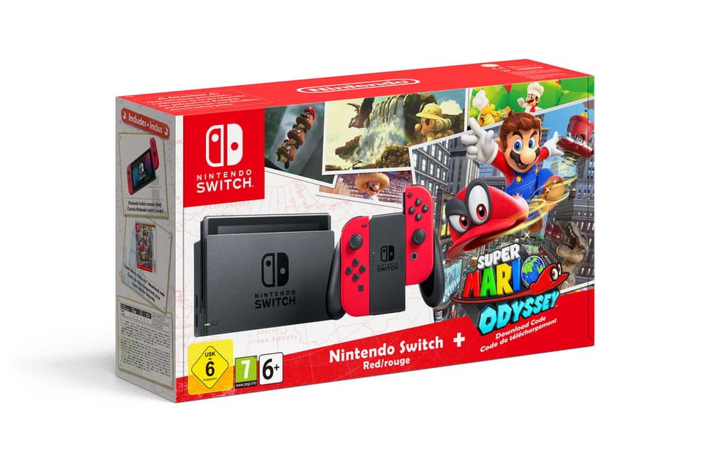 Console Switch Rouge incl. Super Mario Odyssey Nintendo 78543760000017 Photo n°. 1