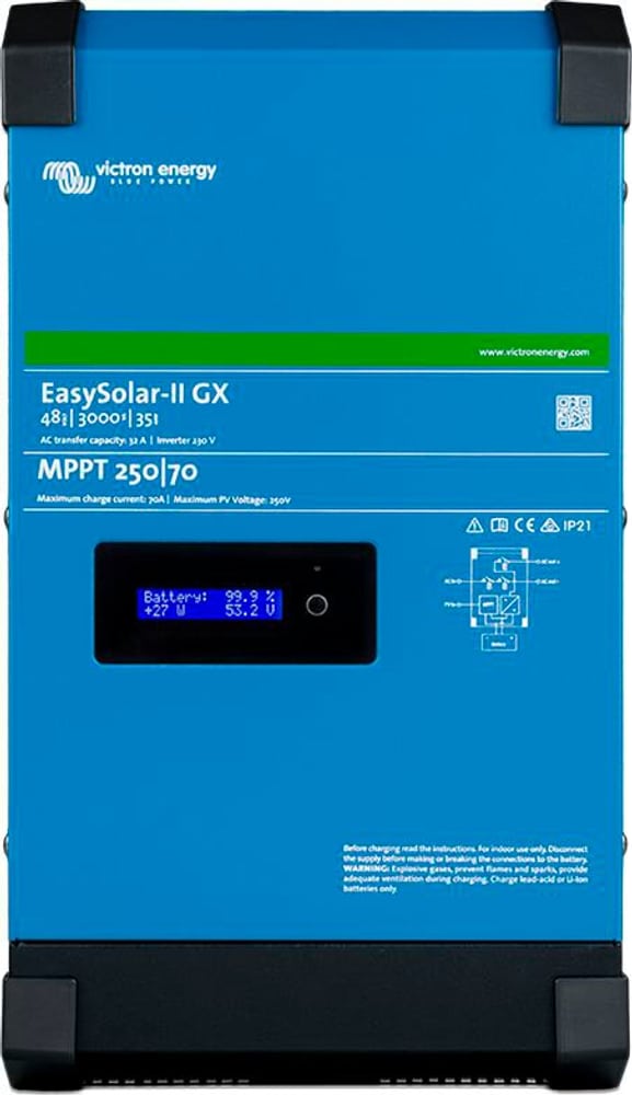 Combinazione EasySolar-II 48/3000/35-32 MPPT 250/70 GX Accessori solari Victron Energy 614519500000 N. figura 1