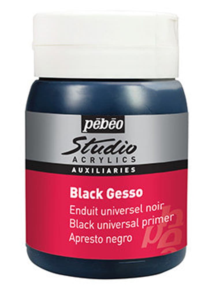 Acrylic Gesso nero Colori acrilici Pebeo 663555400000 N. figura 1