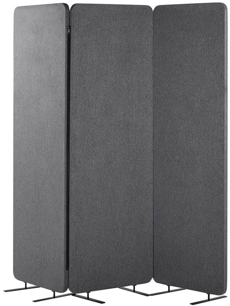 Akustik Raumteiler 3-teilig grau 184 x 184 cm STANDI Raumteiler Beliani 655517200000 Bild Nr. 1