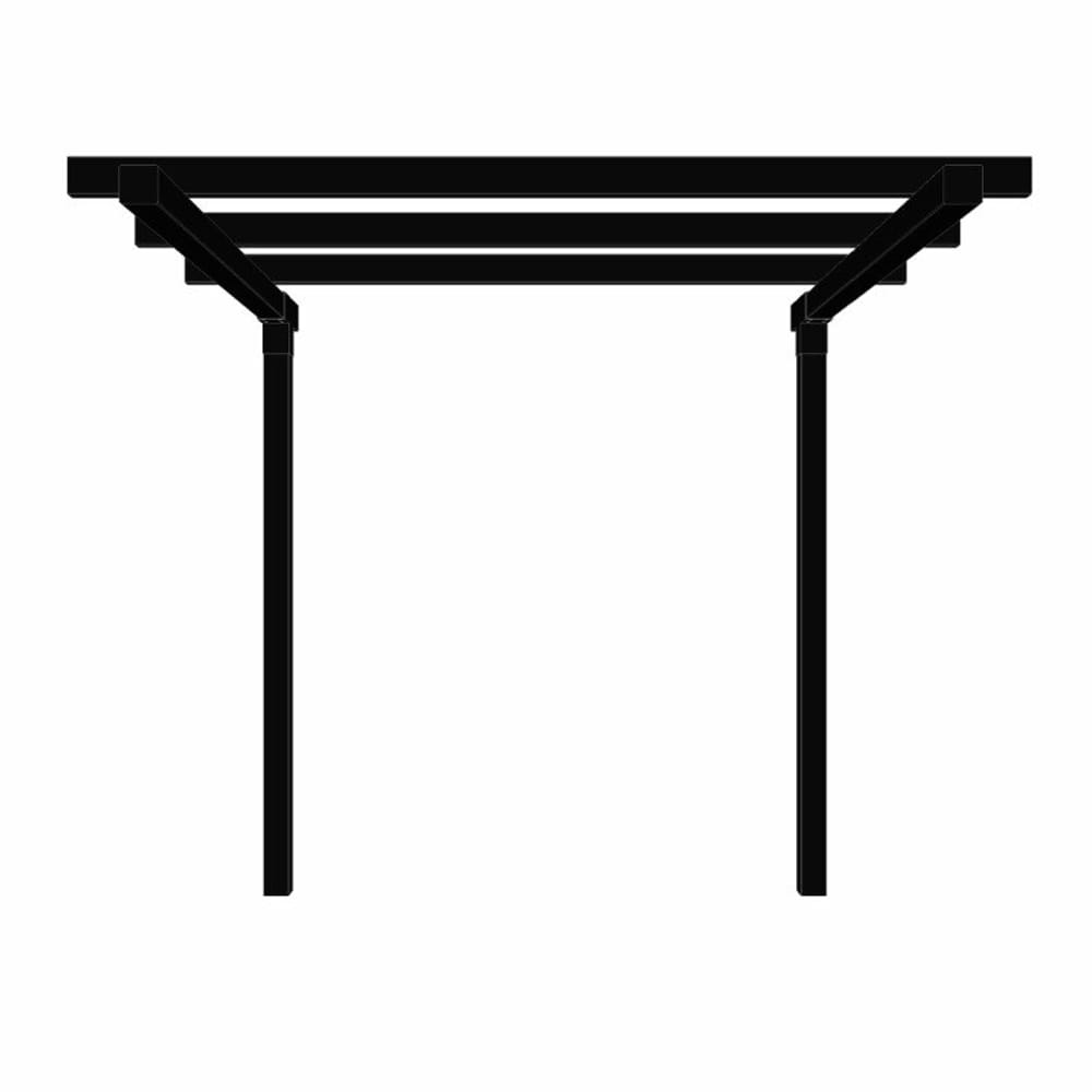 Pergola cubica doppia 1 modulo lunghezza 238x188x217cm nero impregnato a pressione Pergola PLUS 669700109192 N. figura 1