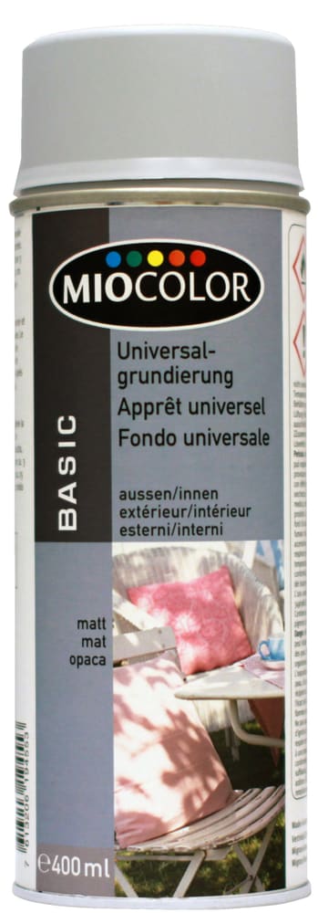 Fondo universale Spray Vernici di fondo Miocolor 660830400000 Colore Grigio Contenuto 400.0 ml N. figura 1