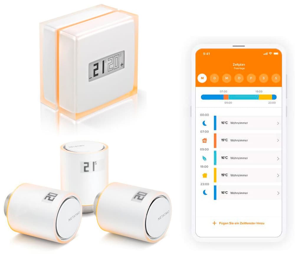 Netatmo Thermostat intelligent + 3x thermostats de radiateur Thermostat de  radiateur – acheter chez