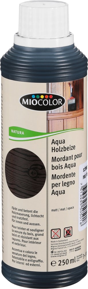 Mordant pour bois Aqua Noir 250 ml Huiles + Cires pour le bois Miocolor 661285700000 Couleur Noir Contenu 250.0 ml Photo no. 1