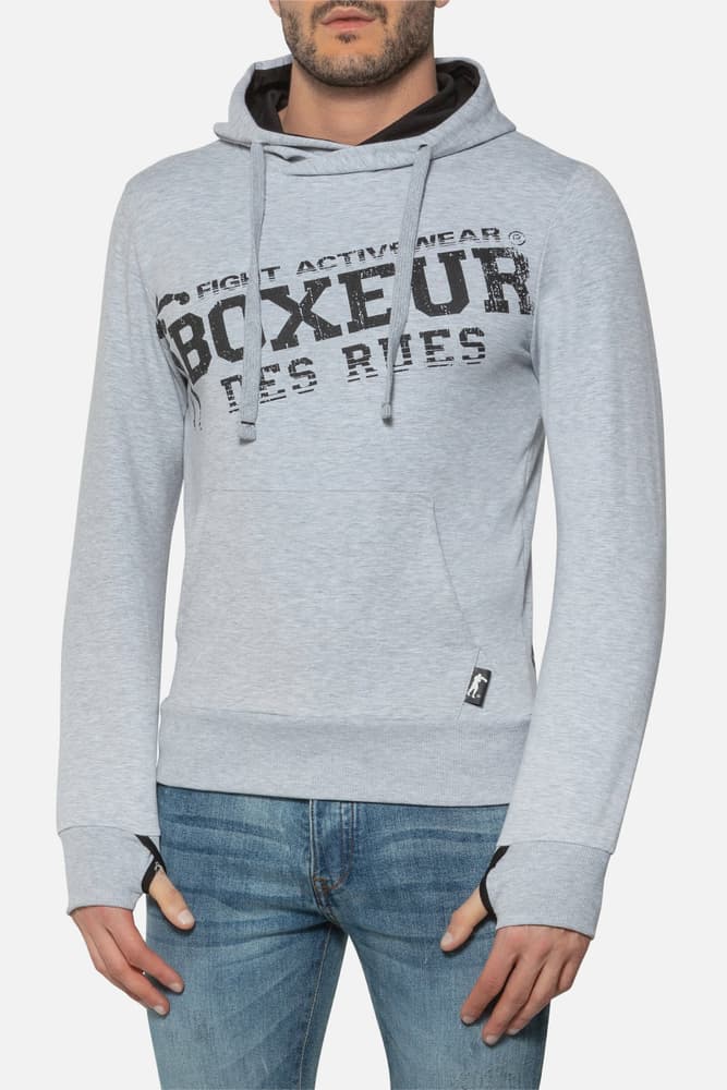 Hooded Sweatshirt with Thumb Openings Veste sweat Boxeur des Rues 472698100681 Taille XL Couleur gris claire Photo no. 1