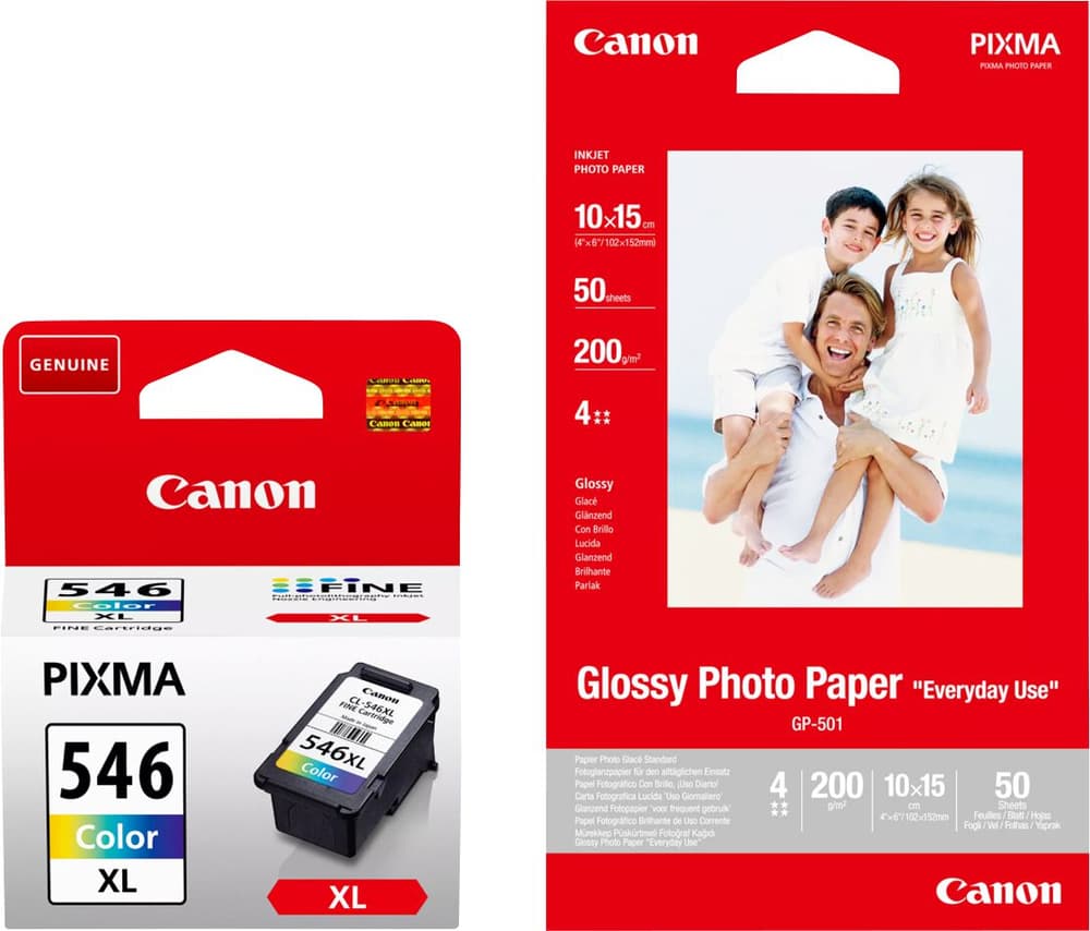 CL-546XL+ Glossy-Fotopapier GP-501 Sat cartuccia d'inchiostro / carta Canon 798321500000 N. figura 1