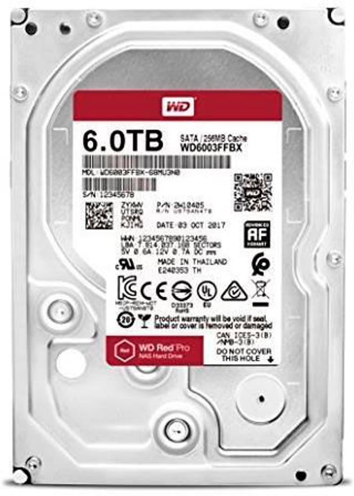 disque dur interne Red PRO 6To NAS SATA 3.5" Disque dur interne Western Digital 785300137855 Photo no. 1