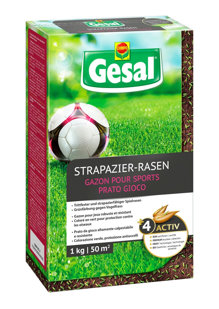 Strapazier-Rasen, 1 kg Rasensamen Compo Gesal 659211800000 Bild Nr. 1