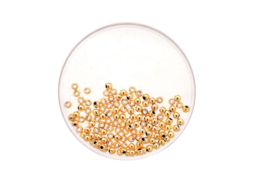 Perla metallica col. oro 8mm, 15 pezzi Perline artigianali 608128800000 N. figura 1