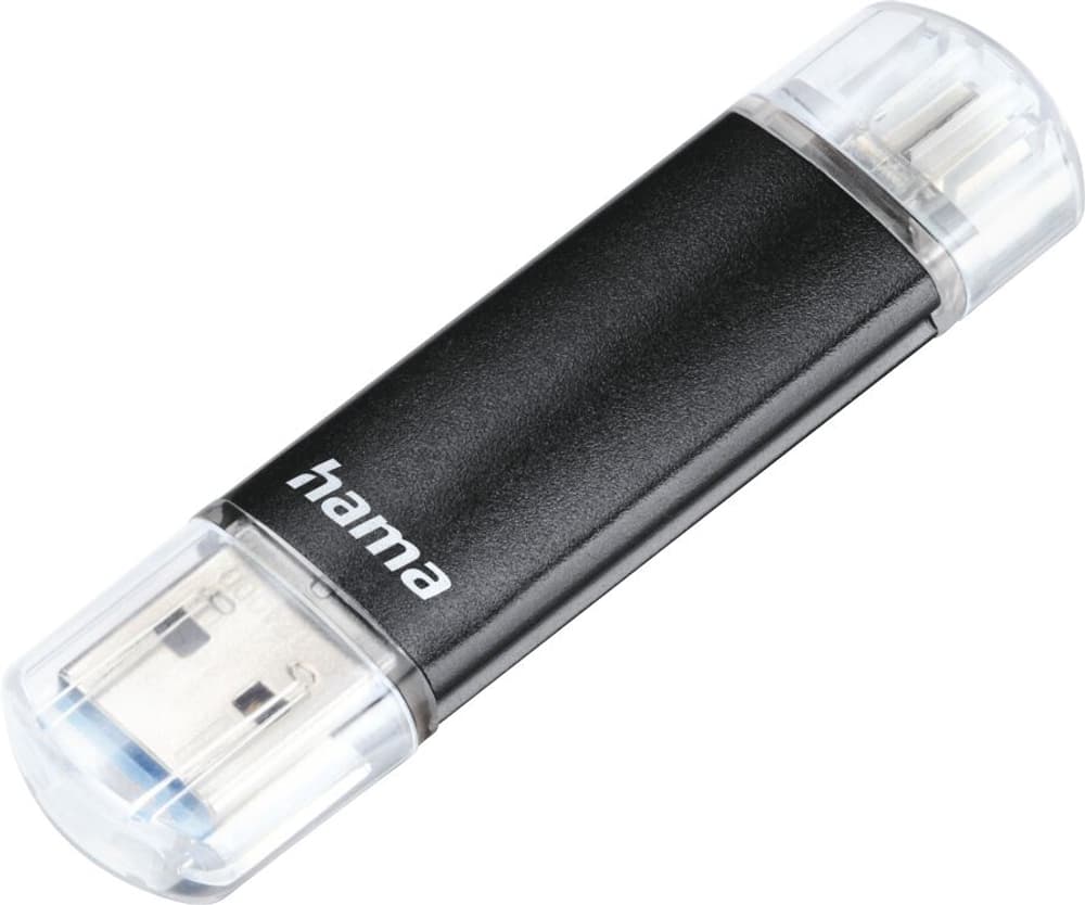 Laeta Twin USB 3.0, 128 GB, 40 MB/s, noir Clé USB Hama 785300172425 Photo no. 1