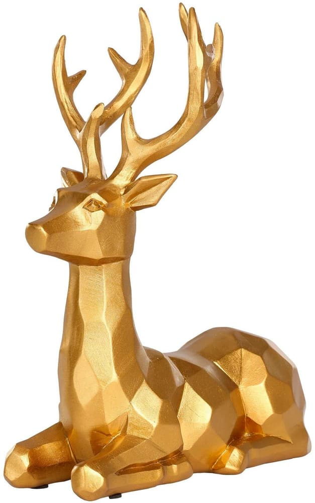 Aufsteller Hirsch Ransiki 30.5 cm Polyresin, L 250, B 115, H 305, Gold Deko Figur Eglo 785302444343 Bild Nr. 1