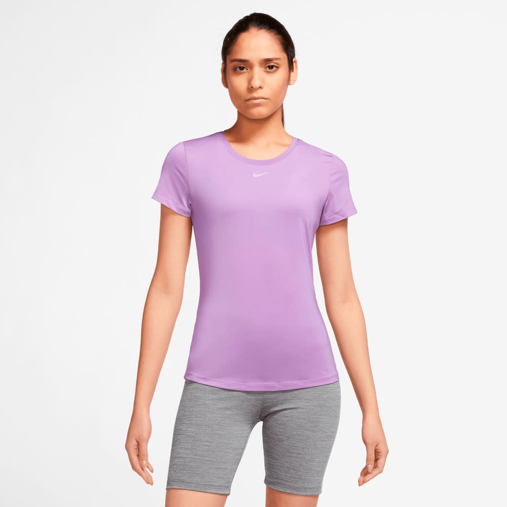 W One DF SS Slim Top T-shirt Nike 468072400591 Taille L Couleur lilas Photo no. 1