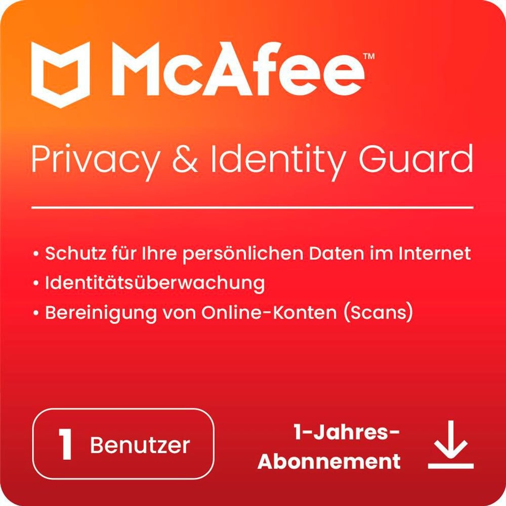 Privacy & Identity Guard Antivirus (Download) McAfee 785302424577 N. figura 1