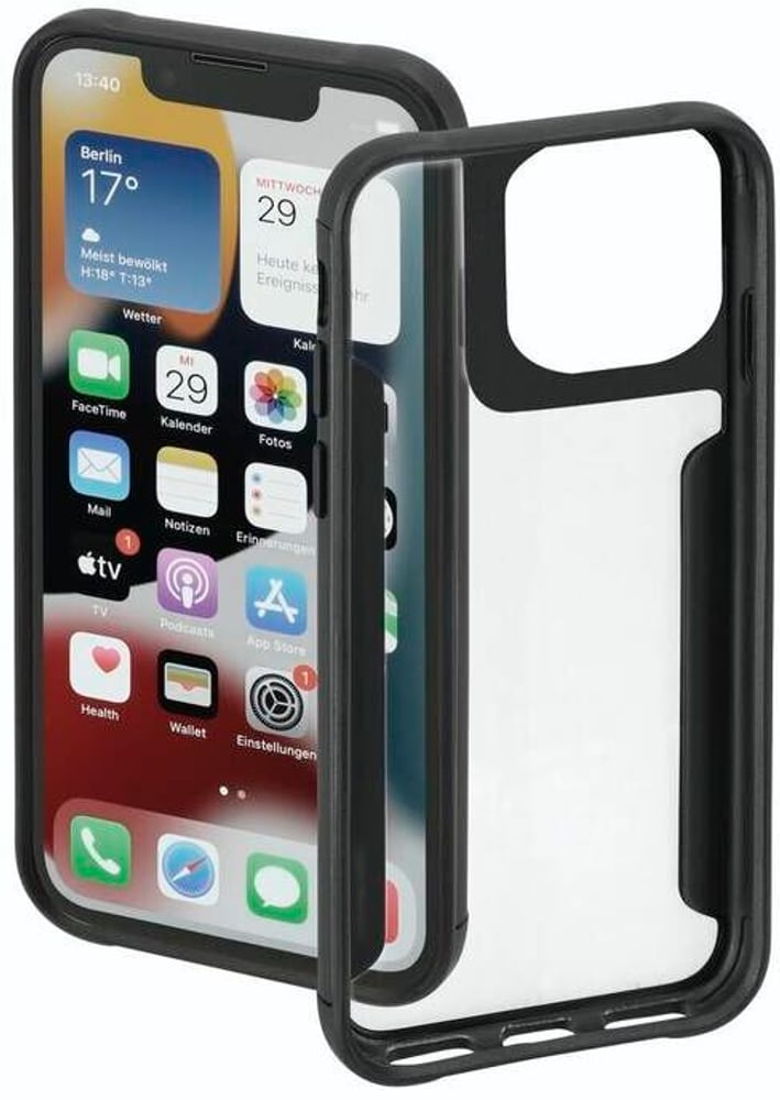 Metallic Frame Apple iPhone 14 Pro, Transparent/Schwarz Smartphone Hülle Hama 785300184454 Bild Nr. 1