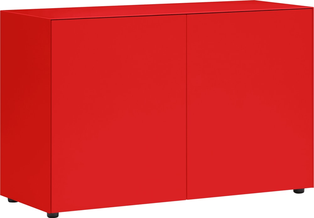 LUX Commode 400840600030 Dimensions L: 120.0 cm x P: 46.0 cm x H: 74.5 cm Couleur Rouge Photo no. 1