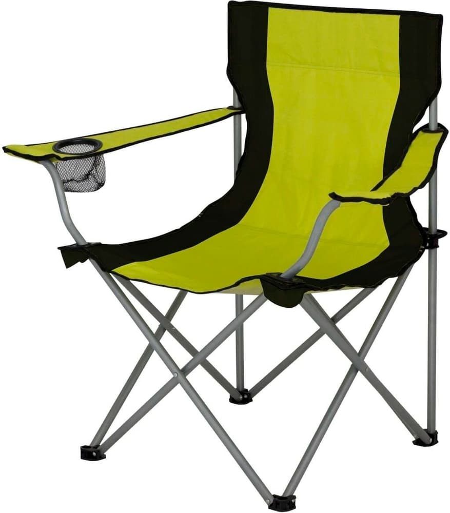 Chaise de camping Lausanne vert citron/noir Chaise de camping Eurotrail 785302441204 Photo no. 1