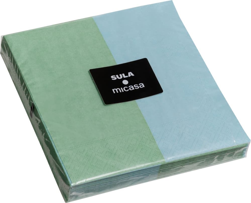 SOLE Serviettes de table en papier SULA x Micasa 445161800000 Couleur Bleu clair Dimensions L: 33.0 cm x P: 33.0 cm Photo no. 1