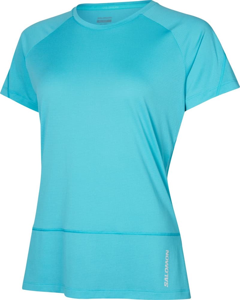 Cross Run T-shirt Salomon 467737400544 Taille L Couleur turquoise Photo no. 1