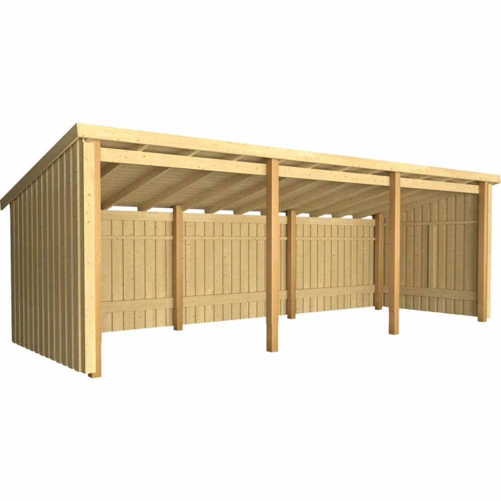 Nordic Multi Abri de jardin 3 modules 635x218x167/218 cm Set 1 non traité Cabane de jardin PLUS 669700107964 Photo no. 1