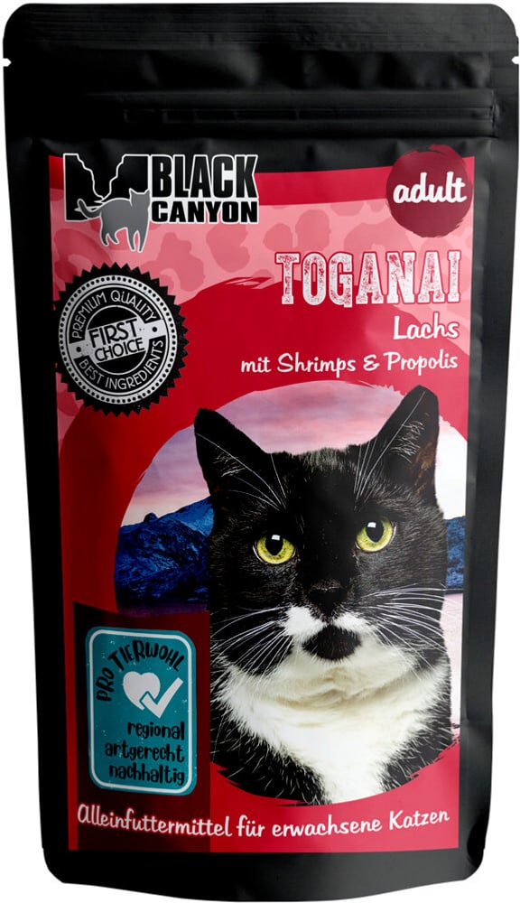 Toganai Adult salmone con gamberetti e propoli, 0.085 kg Cibo umido Black Canyon 658335000000 N. figura 1