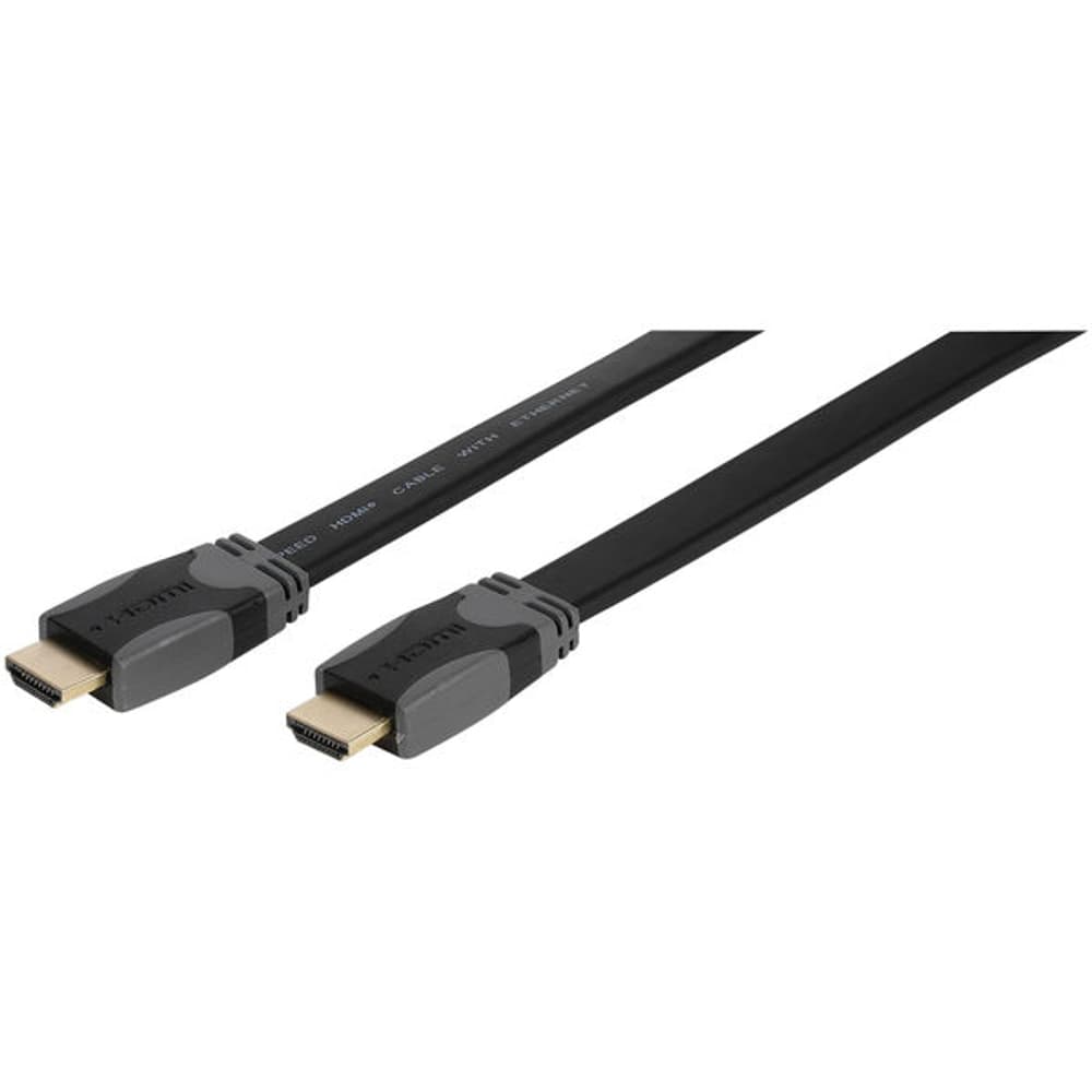 Câble ruban HDMI haute vitesse avec Ethernet HDMI mâle <-> HDMI male, plaqué or, 1,5 m Câble vidéo Vivanco 770817300000 Photo no. 1