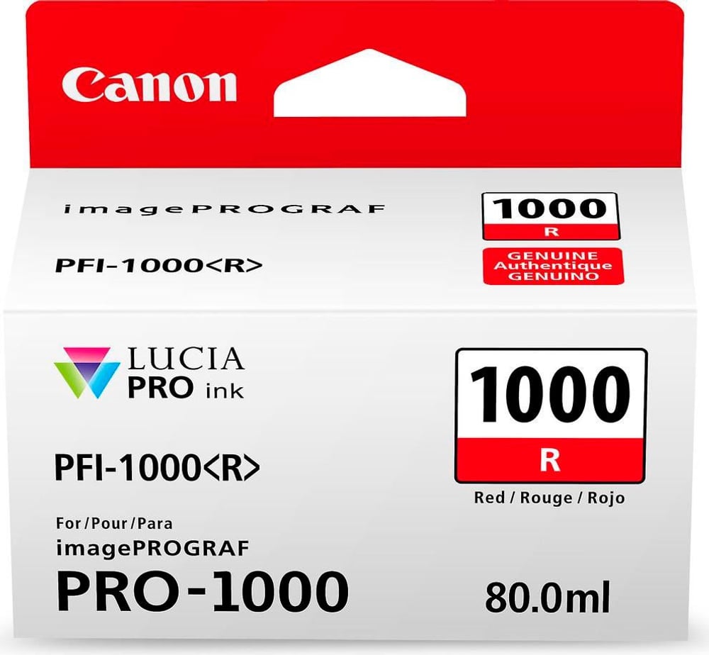 PFI-1000  rot Tintenpatrone Canon 785300126461 Bild Nr. 1